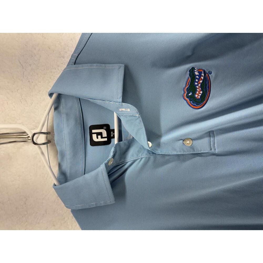 Florida Gators Footjoy Golf Polo Mens XXL 2XL Blue Shirt Patch NCAA
